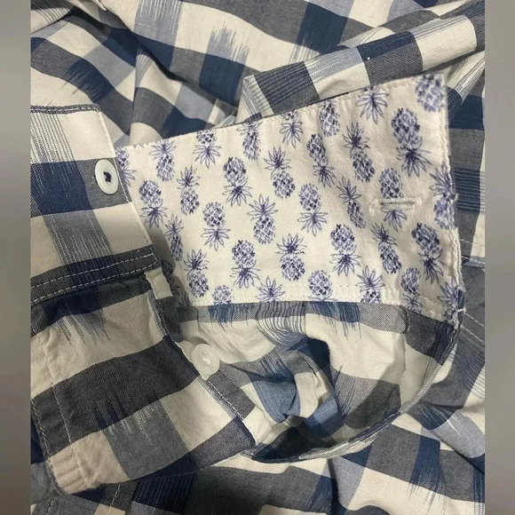 Tommy Bahama long sleeve plaid button up shirt blue/white size small - Picture 9 of 10